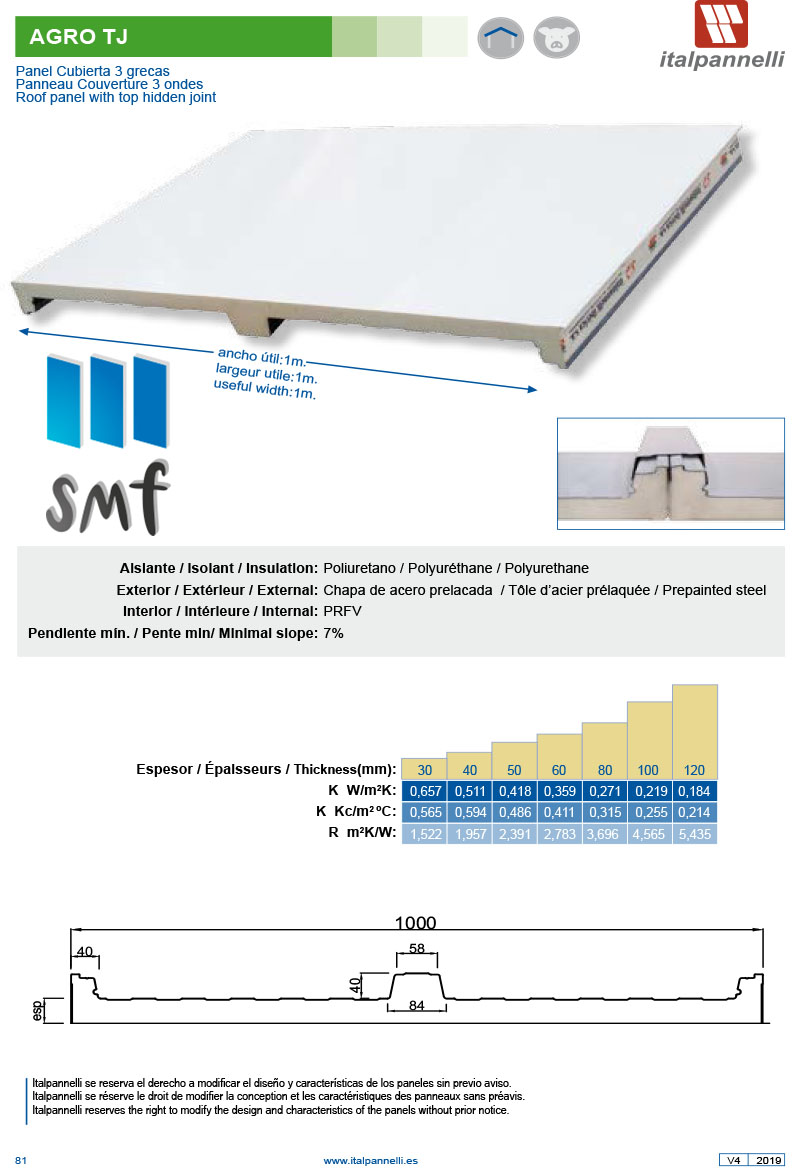 Panel sandwich Agro TJ