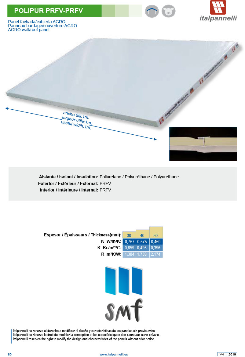 Panel sandwich Polipur
