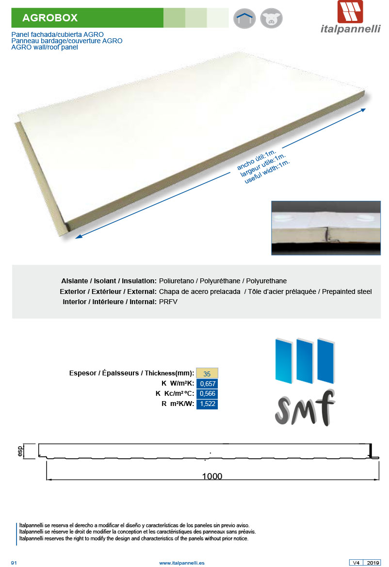 Panel sandwich Agrobox